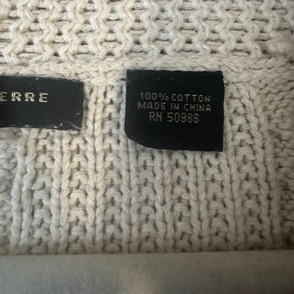 Jeanne‎ Pierre Beige Long Sleeve Sweater Womens 1X Cable Knit Plus Size Sweater - Picture 10 of 11